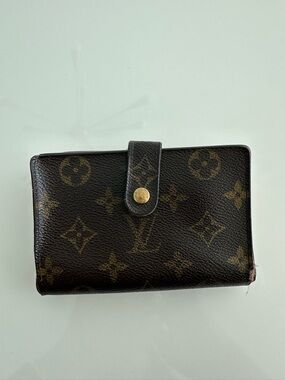 Louis Vuitton Monogram Canvas Snap Card Holder Wallet in Brown